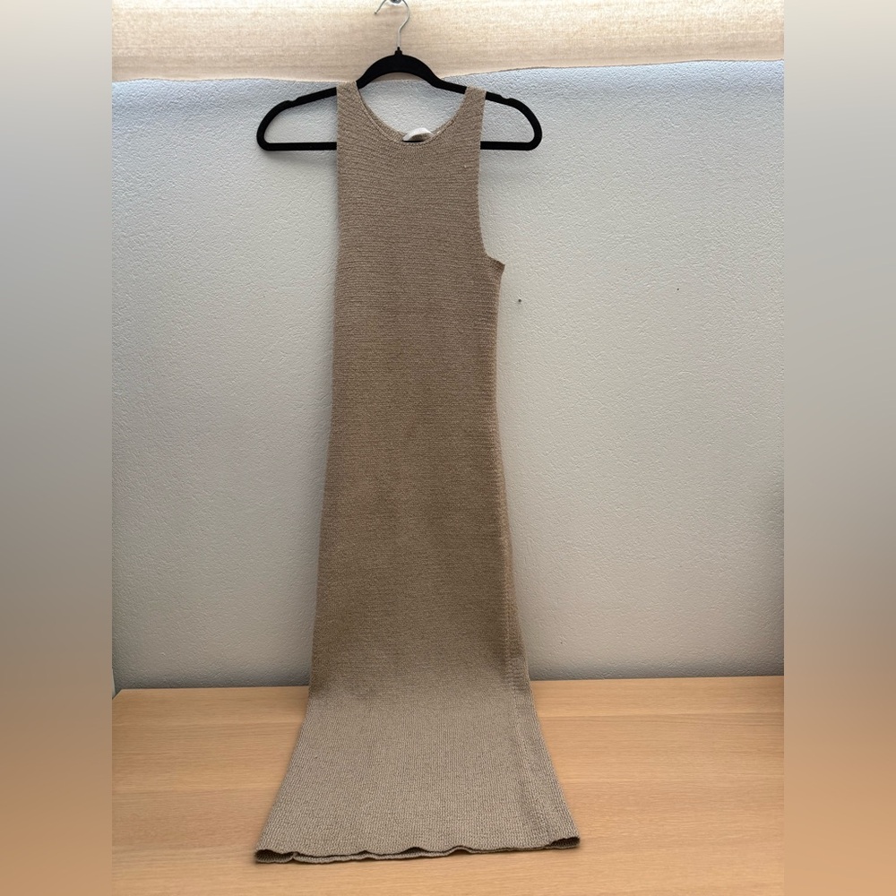 Helmut Lang Tan Knit Dress